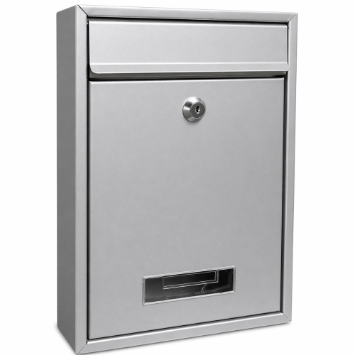kippen 10005as cassetta postale modello "mail", colore silver. dimensioni: 320x215x90 mm.