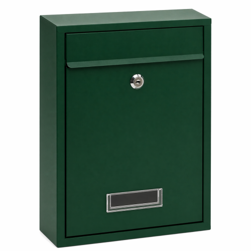 kippen 10005av cassetta postale modello "mail", colore verde. dimensioni: 320x215x90 mm.